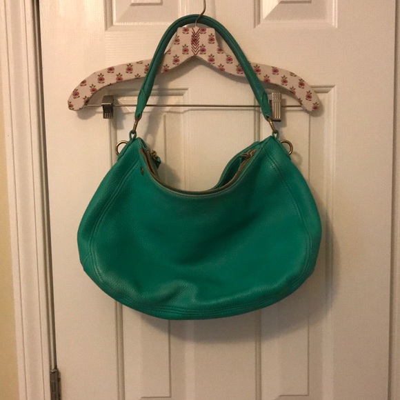 J. Crew Handbags - J. Crew green Leather Hobo Shoulder Bag